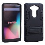 Wholesale LG V10 Hard Shield Holster Combo Belt Clip Case (Black)